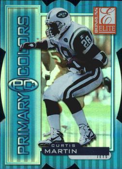 1999 Donruss Elite - Primary Colors Die Cuts Blue #16 Curtis Martin Front