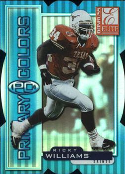 1999 Donruss Elite - Primary Colors Die Cuts Blue #30 Ricky Williams Front