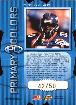1999 Donruss Elite - Primary Colors Die Cuts Blue #37 Terrell Davis Back