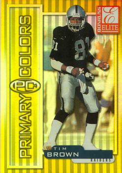 1999 Donruss Elite - Primary Colors Yellow #38 Tim Brown Front