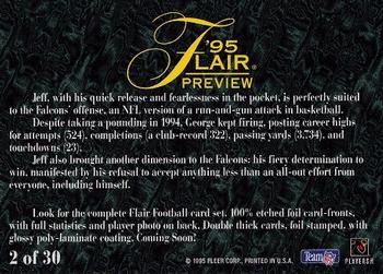 1995 Fleer - Flair Preview #2 Jeff George Back