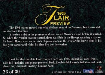 1995 Fleer - Flair Preview #23 Rob Moore Back