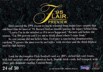 1995 Fleer - Flair Preview #24 Fred Barnett Back