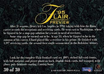 1995 Fleer - Flair Preview #30 Henry Ellard Back