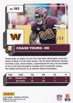 2022 Donruss - Jersey Number #183 Chase Young Back