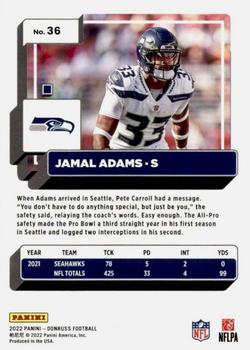 2022 Donruss - Blue Press Proof #36 Jamal Adams Back