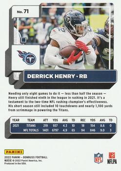 2022 Donruss - Blue Press Proof #71 Derrick Henry Back