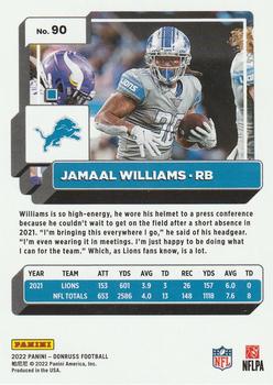 2022 Donruss - Blue Press Proof #90 Jamaal Williams Back