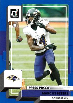 2022 Donruss - Blue Press Proof #195 Marcus Peters Front