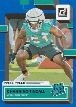 2022 Donruss - Blue Press Proof #392 Channing Tindall Front