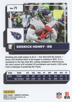 2022 Donruss - Premium Press Proof #71 Derrick Henry Back