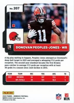 2022 Donruss - Premium Press Proof #207 Donovan Peoples-Jones Back
