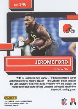 2022 Donruss - Premium Press Proof #346 Jerome Ford Back