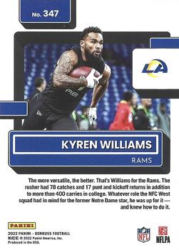 2022 Donruss - Premium Press Proof #347 Kyren Williams Back