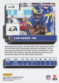 2022 Donruss - Red Press Proof #15 Cam Akers Back