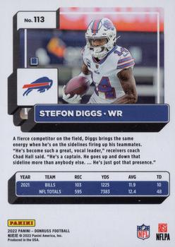 2022 Donruss - Red Press Proof #113 Stefon Diggs Back
