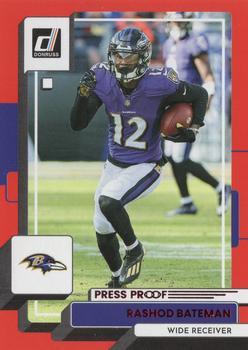 2022 Donruss - Red Press Proof #186 Rashod Bateman Front