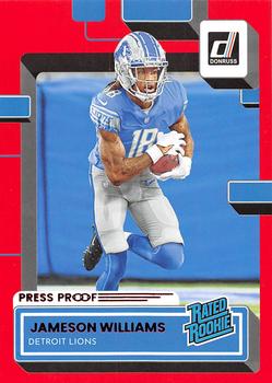 2022 Donruss - Red Press Proof #308 Jameson Williams Front