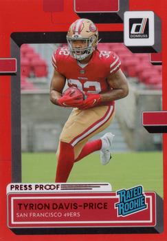 2022 Donruss - Red Press Proof #326 Tyrion Davis-Price Front