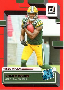 2022 Donruss - Red Press Proof #335 Romeo Doubs Front