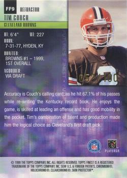 1999 Finest - Future's Finest Refractors #F9 Tim Couch Back