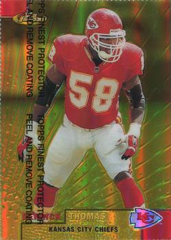 1999 Finest - Gold Refractors #18 Derrick Thomas Front
