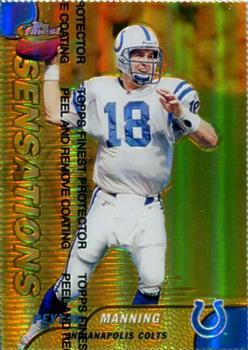 1999 Finest - Gold Refractors #142 Peyton Manning Front