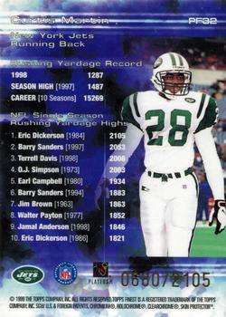1999 Finest - Prominent Figures #PF32 Curtis Martin Back