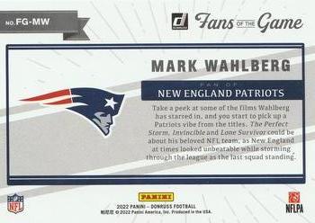 2022 Donruss - Fans of the Game #FG-MW Mark Wahlberg Back