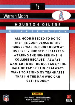 2022 Donruss - Retro 2002 #16 Warren Moon Back