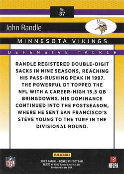 2022 Donruss - Retro 2002 #37 John Randle Back