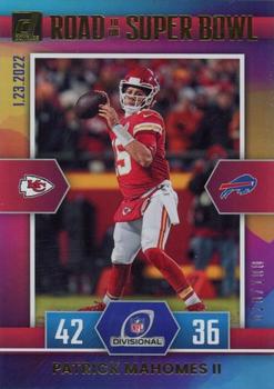 2022 Donruss - Road to the Super Bowl Divisional Round Holo #DR-PM Patrick Mahomes II Front