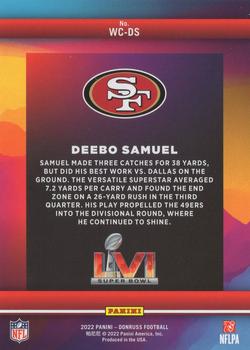 2022 Donruss - Road to the Super Bowl Wild Card Holo #WC-DS Deebo Samuel Back