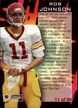 1995 Fleer - NFL Prospects #11 Rob Johnson Back