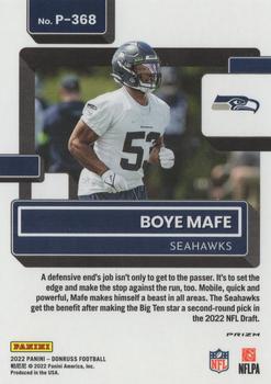2022 Donruss - Optic Rated Rookies Preview Green Mojo #P-368 Boye Mafe Back