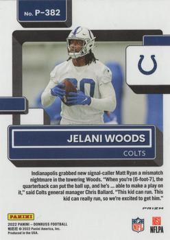 2022 Donruss - Optic Rated Rookies Preview Green Mojo #P-382 Jelani Woods Back