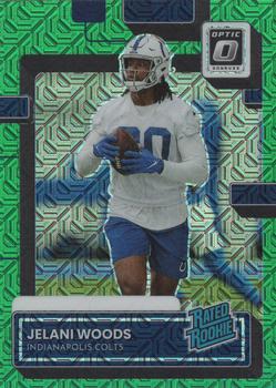 2022 Donruss - Optic Rated Rookies Preview Green Mojo #P-382 Jelani Woods Front