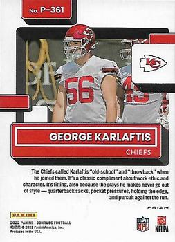 2022 Donruss - Optic Rated Rookies Preview Red and Green #P-361 George Karlaftis Back