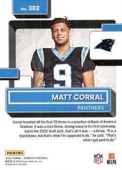 2022 Donruss - Rated Rookies Portrait #302 Matt Corral Back