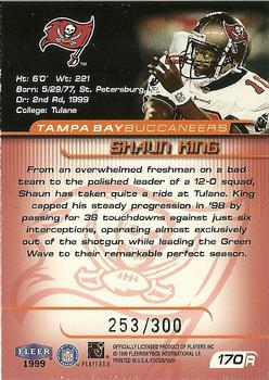 1999 Fleer Focus - Stealth #170 Shaun King Back