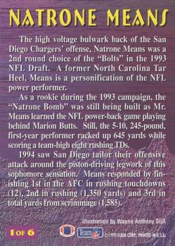 1995 Fleer - Pro-Visions #1 Natrone Means Back