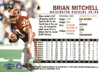 1999 Fleer Tradition - Blitz Collection #157BC Brian Mitchell Back