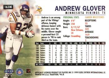 1999 Fleer Tradition - Blitz Collection #163BC Andrew Glover Back