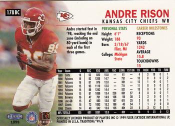 1999 Fleer Tradition - Blitz Collection #178BC Andre Rison Back