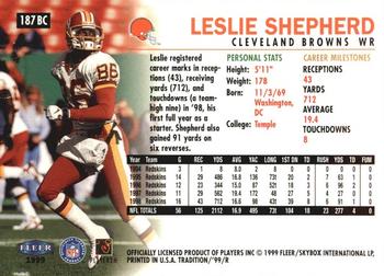 1999 Fleer Tradition - Blitz Collection #187BC Leslie Shepherd Back