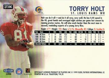 1999 Fleer Tradition - Blitz Collection #273BC Torry Holt Back