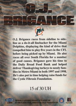1999 Fleer Tradition - Unsung Heroes #15 UH O.J. Brigance Back