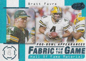 1999 Leaf Certified - Fabric of the Game #FG4 Brett Favre Front