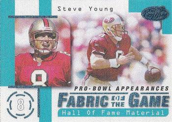 1999 Leaf Certified - Fabric of the Game #FG5 Steve Young Front