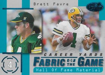 1999 Leaf Certified - Fabric of the Game #FG55 Brett Favre Front